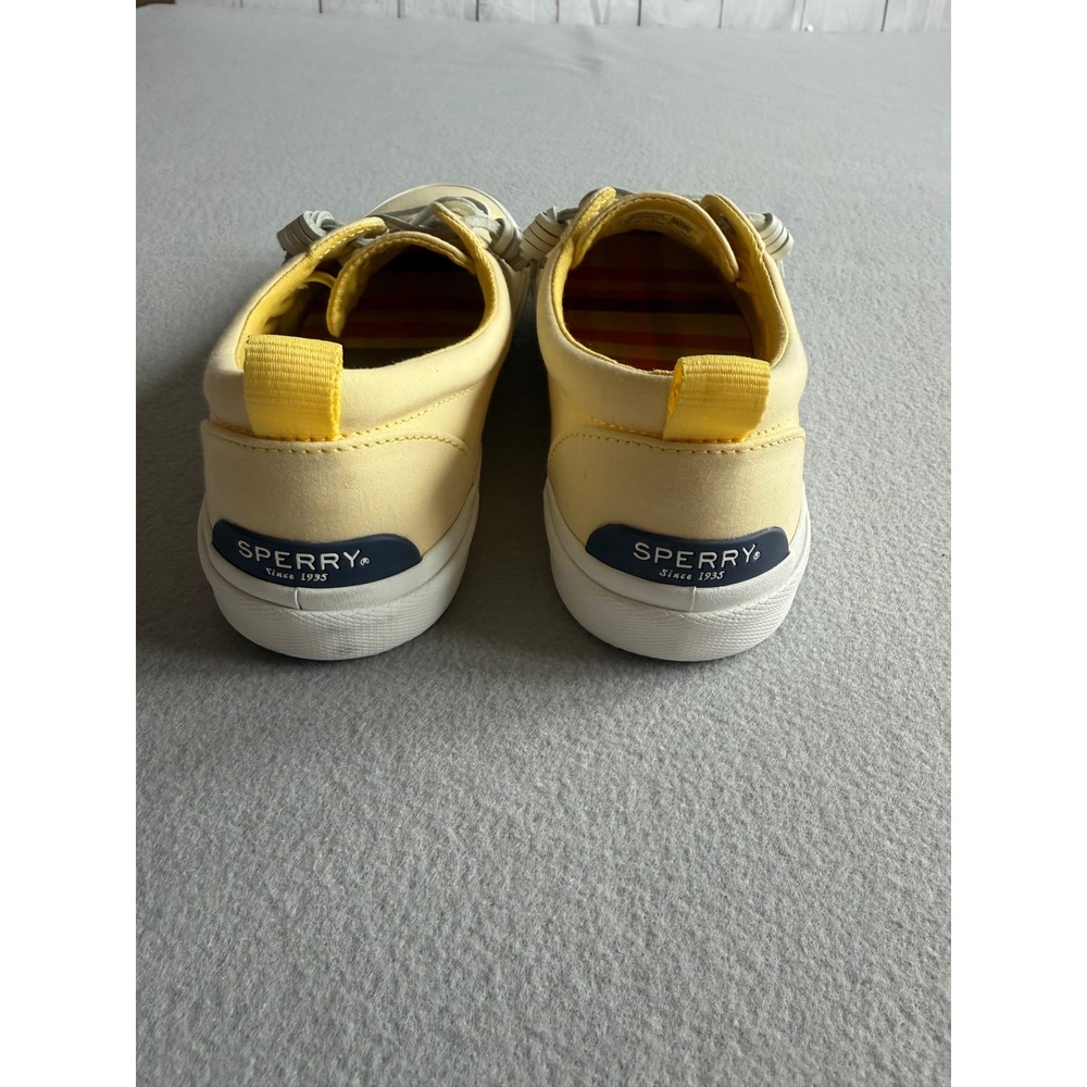 Sperry Crest Vibe Yellow Canvas Sneakers Womens 9.5  Low Top Shoes - Picture 5 of 8